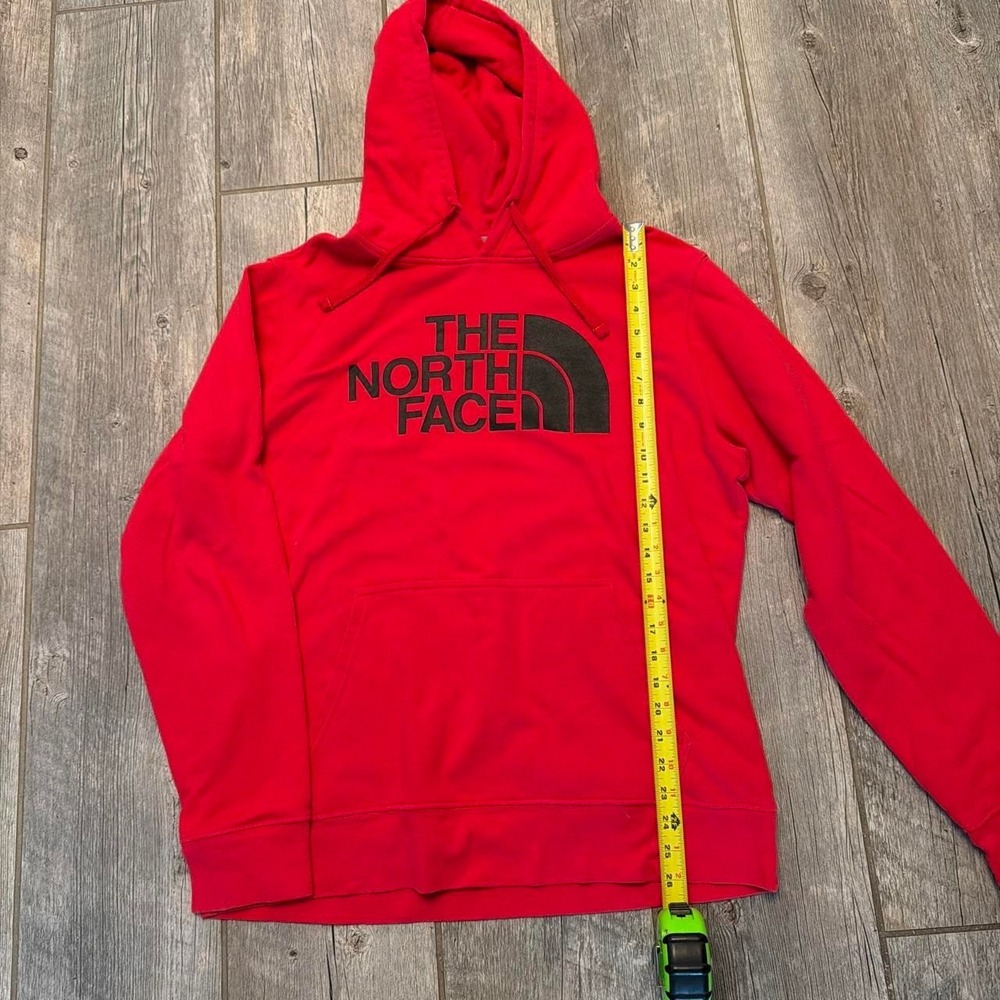 Red The North Face hoodie